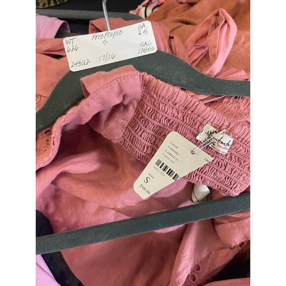 New Free People Intimately Crop Top Women's Small Terra Cotta Eyelet Bow - Picture 4 of 6